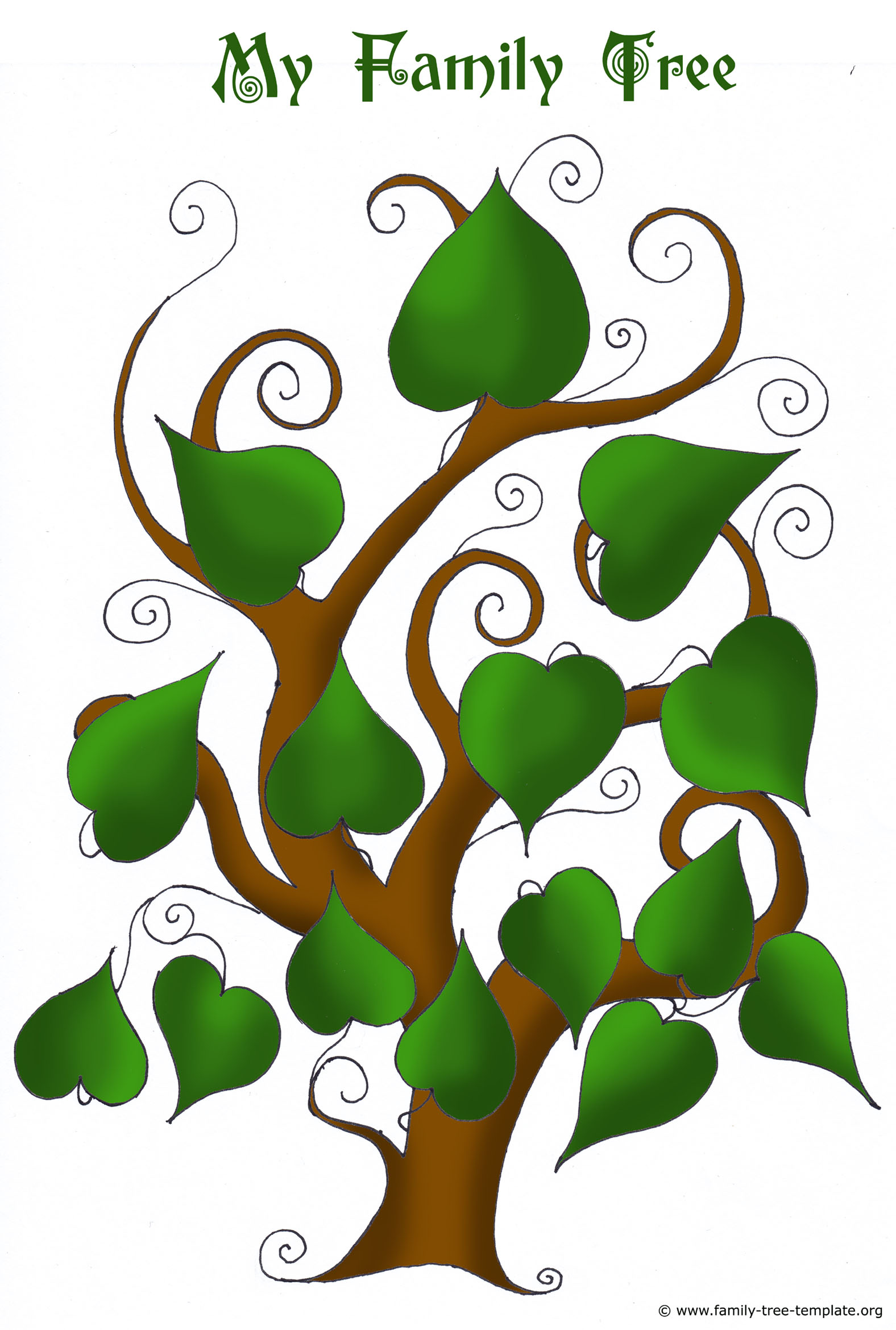 Генеалогическое дерево с листочками