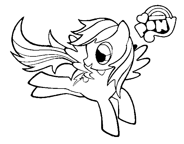 600x470 Rainbow Dash Coloring Page
