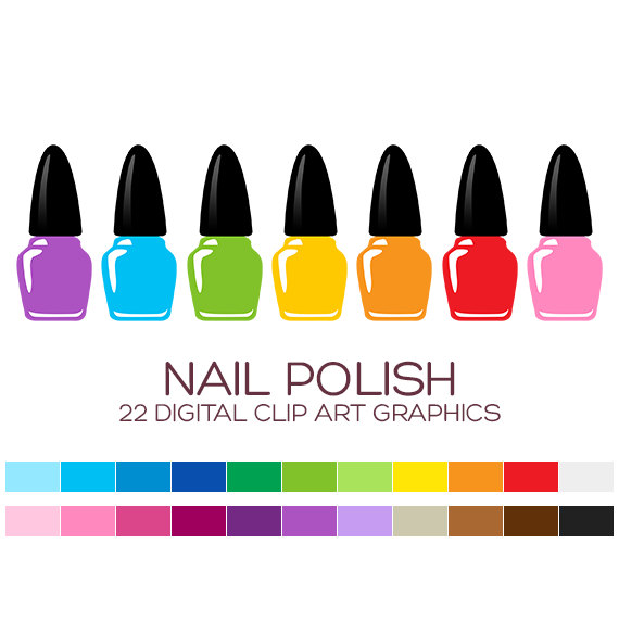 570x570 Nail Polish Clipart Fashion Clipart Spa Clipart Shopping Clipart