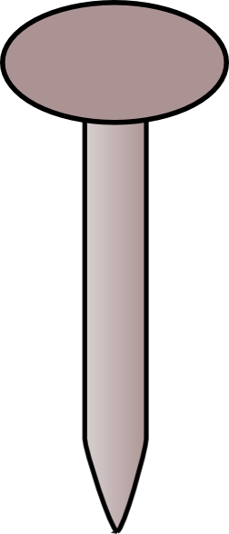 252x588 Plain Gray Nail Clip Art