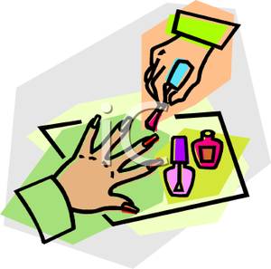300x297 Woman Getting Her Nails Painted
