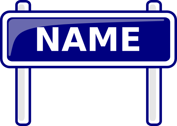 600x429 Name Sign Clip Art