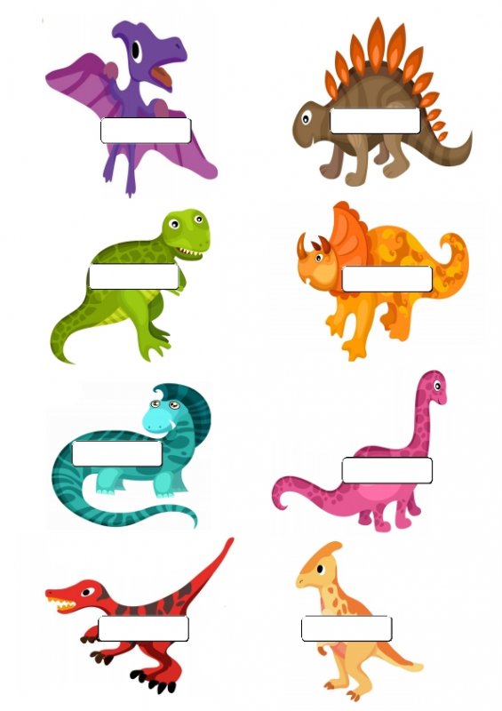 565x800 Free Printable Dinosaur Name Tags. The Template Can Also Be Used