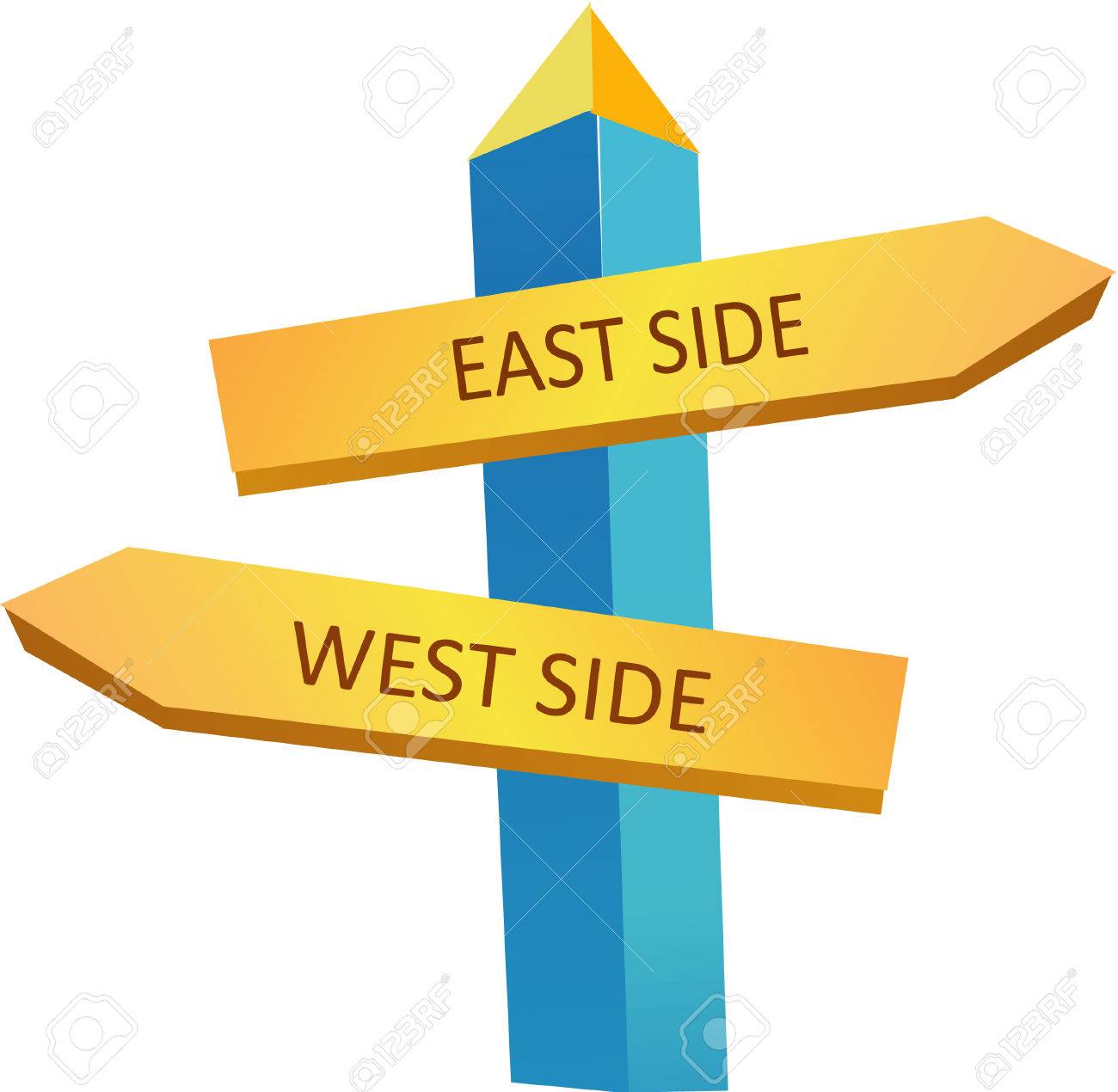 1300x1270 Vector Illustrated Road Sign With Names Royalty Free Cliparts