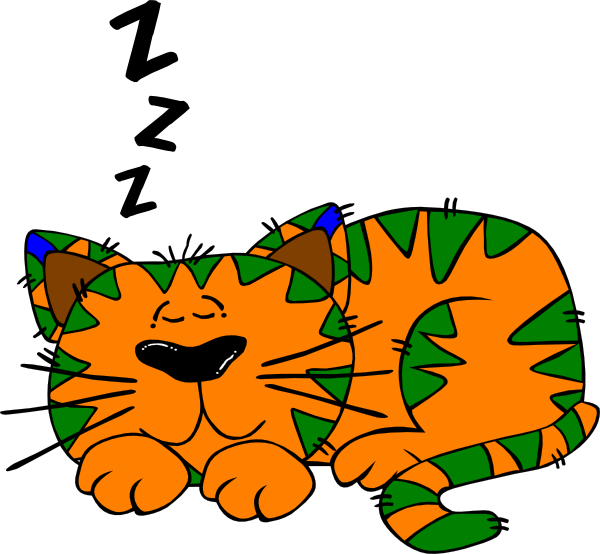600x554 Sleepy Cat Clip Art