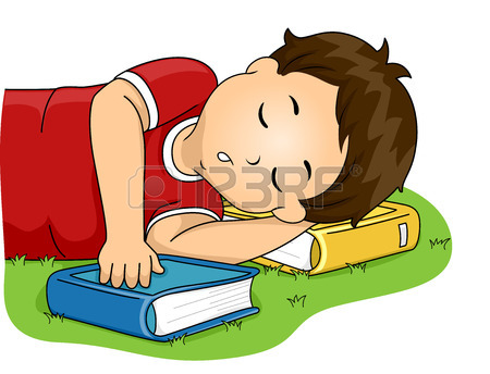 450x344 Illustration Of A Little Boy Sleeping On A Chair With His Book