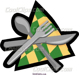 300x285 Knife Spoon Fork, Napkin Vector Clip Art