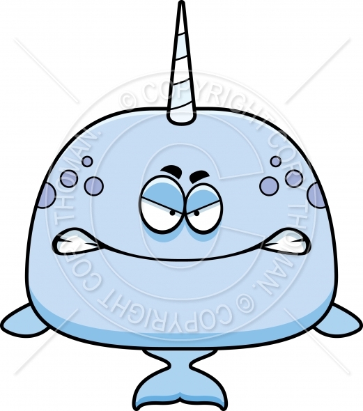 521x590 Angry Cartoon Narwhal Vector And Royalty Free License