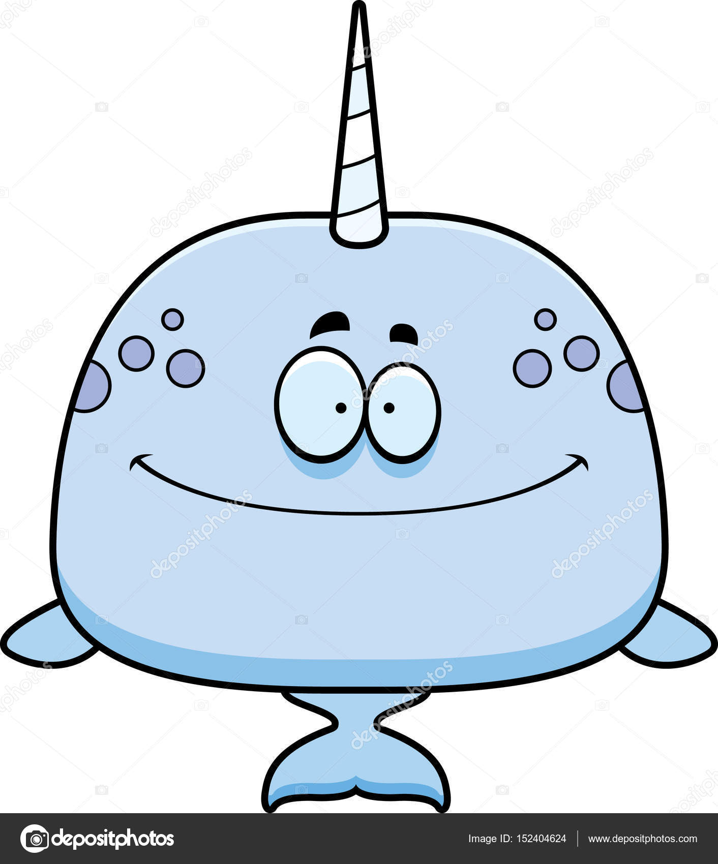 1412x1700 Smiling Cartoon Narwhal Stock Vector Cthoman