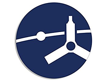 355x266 Round Vintage Juno Insignia Sticker (Nasa Logo Jupiter