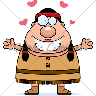 325x325 Cartoon Native American Hug Gl Stock Images