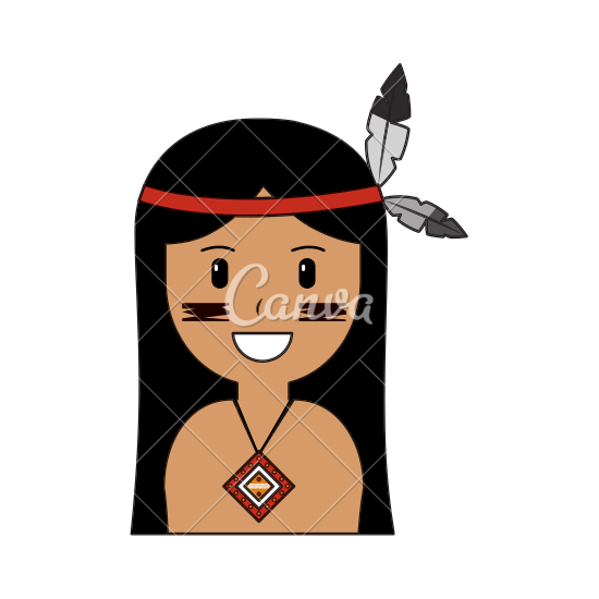 550x550 Cartoon Native American Indian