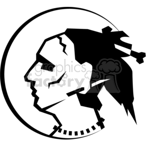 300x300 Royalty Free Native American 374832 Vector Clip Art Image