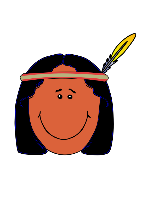 566x800 Free Clipart Native American People