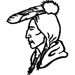 300x300 Native American Clipart Black And White