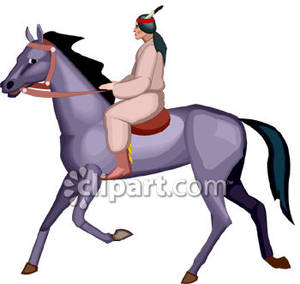 300x284 Native American Riding On A Horse