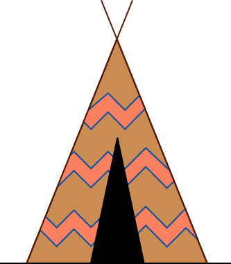 333x381 Native American Clipart Teepee Tent