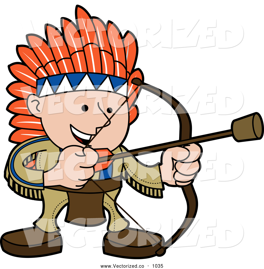 1024x1044 Royalty Free Clipart Of A Smiling White Boy In A Native American