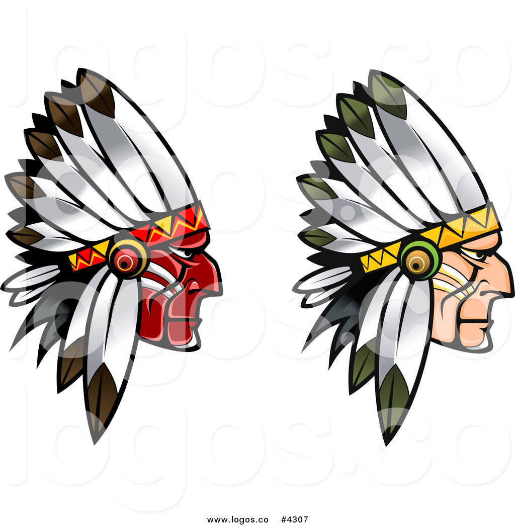 1024x1044 Royalty Free Two Native Americans Logo By Vector Tradition Sm