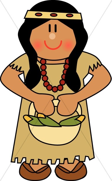 380x612 Thanksgiving Pilgrim Girl Clip Art