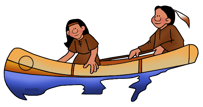 648x342 Native American Clipart Indian Canoe