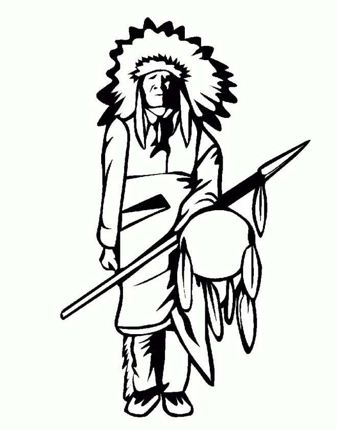 660x843 Native American Chief Coloring Pages