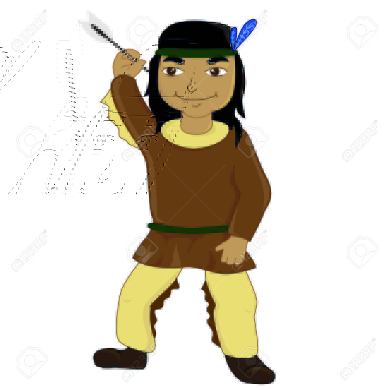 1300x1300 Native American Clipart Cartoon