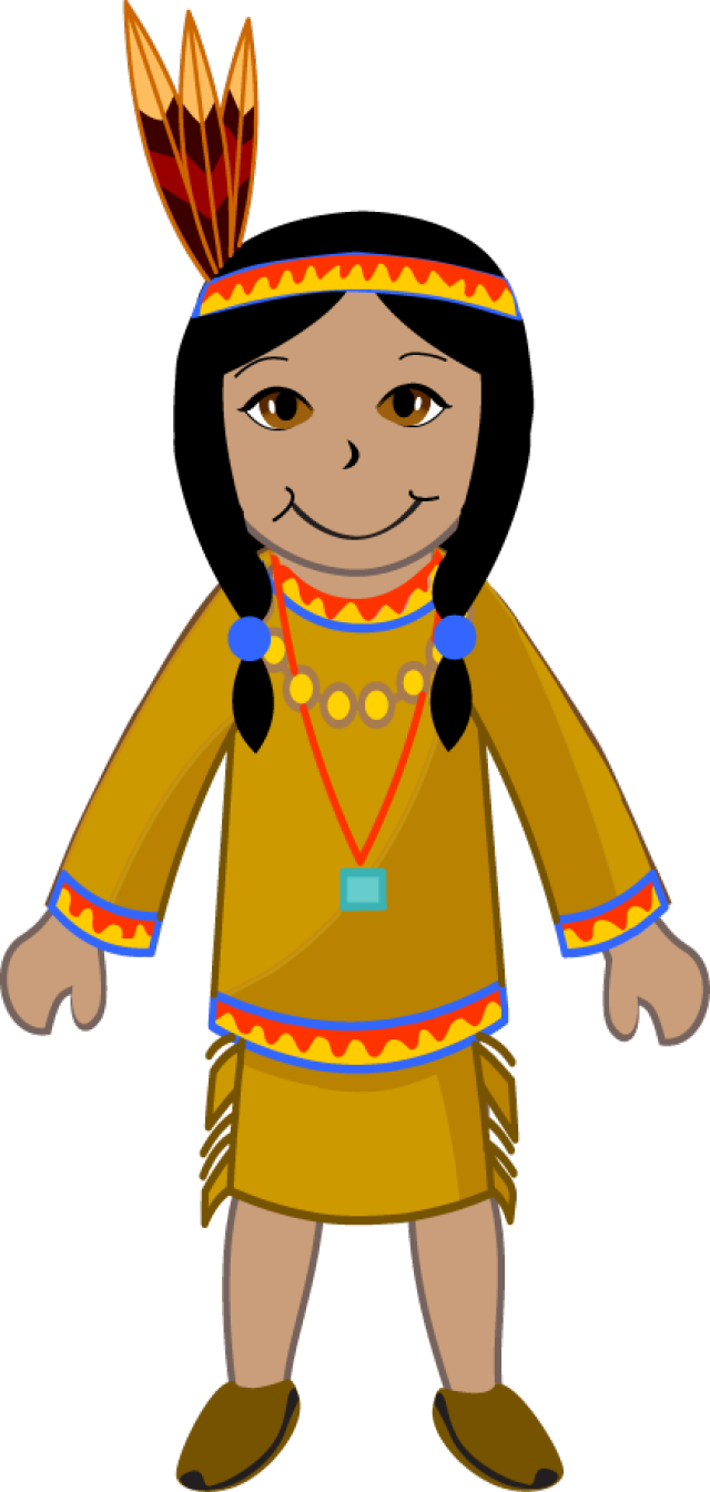 640x1345 Native American Clipart Walking