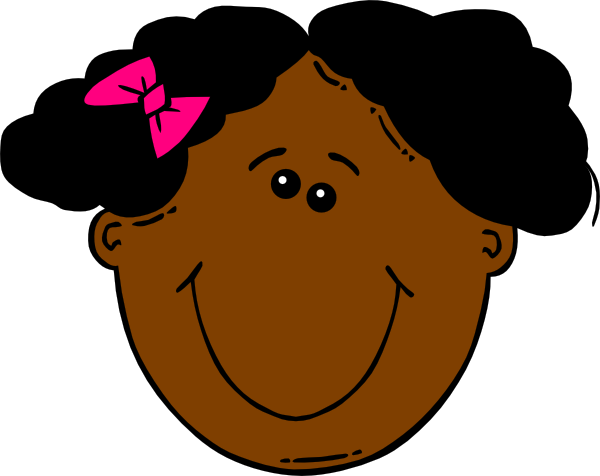 600x476 African American Girl Clipart