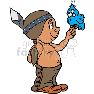 300x300 Native American Boy Clip Art