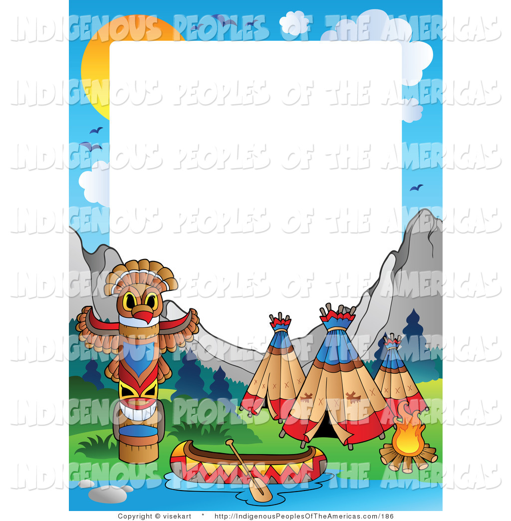 1024x1044 Native american clip art Native American Indian Camp Frame