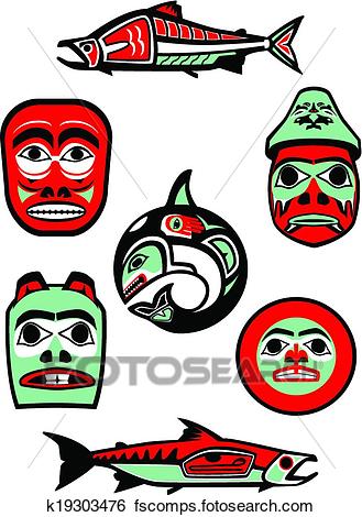 329x470 Clip Art Of Pacific Northwest Native Designs K19303476