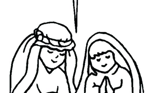 570x320 Nativity Scene Coloring Page Thaypiniphone