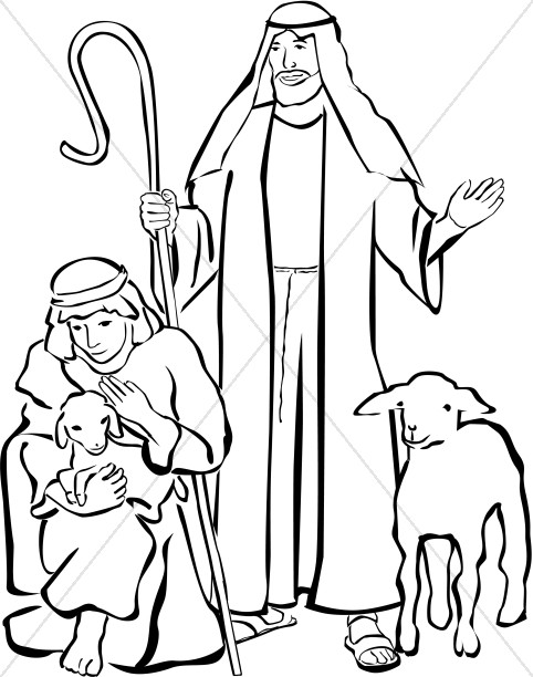 482x612 Nativity Scene With Angel Overhead Nativity Clipart