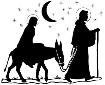 336x272 Mary And Joseph On A Donkey Clipart