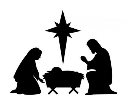 Nativity Scene Clipart Black And White | Free download on ClipArtMag