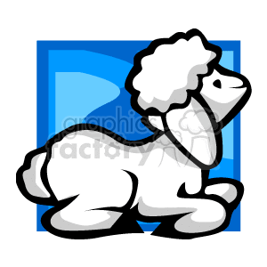 300x300 Royalty Free White Lamb Manger Scene 142780 Vector Clip Art Image