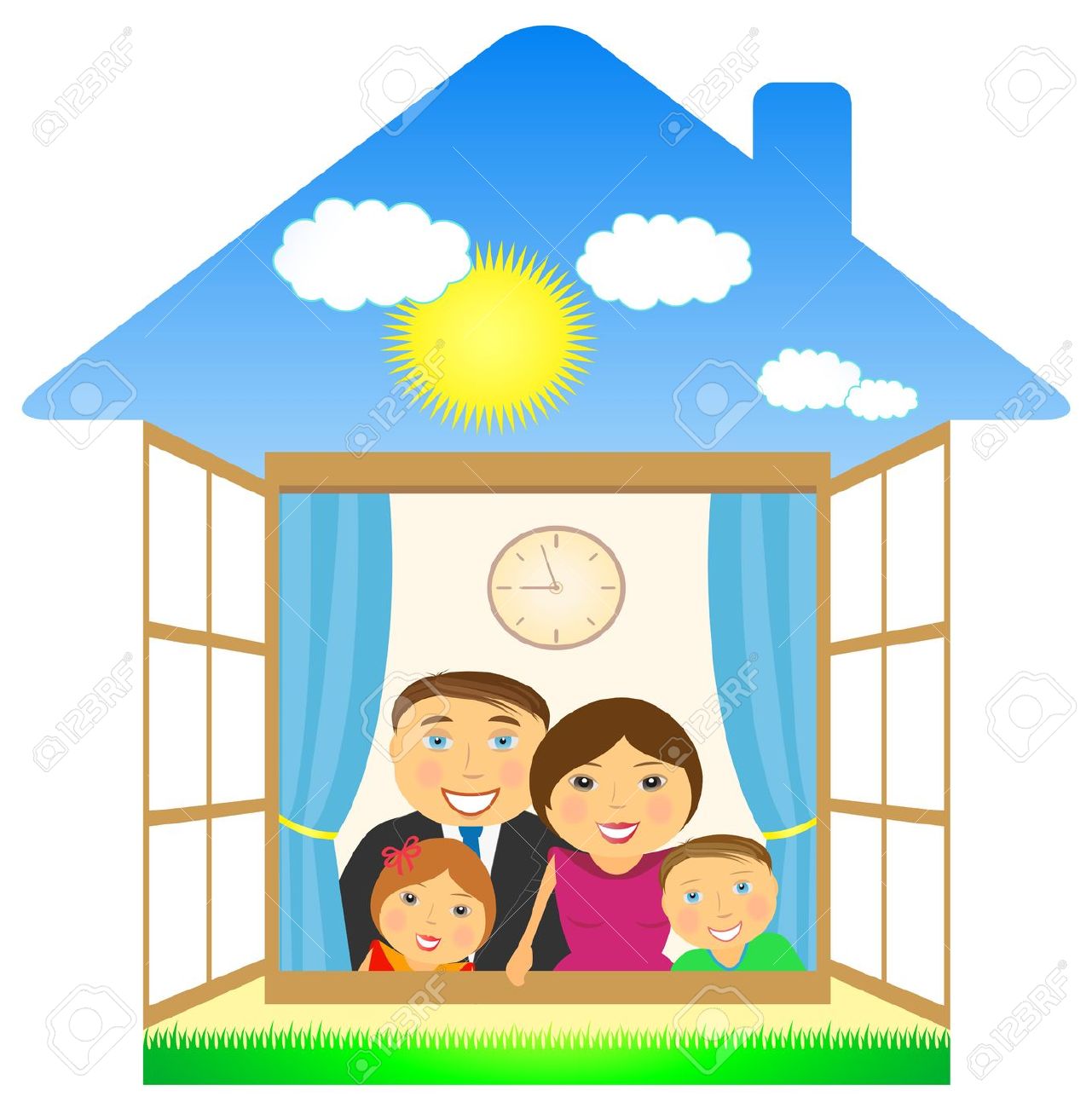 1281x1300 Familie Haus Clipart