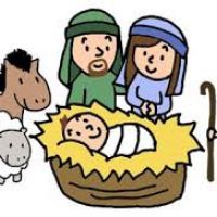 200x200 Manger Scene Clipart