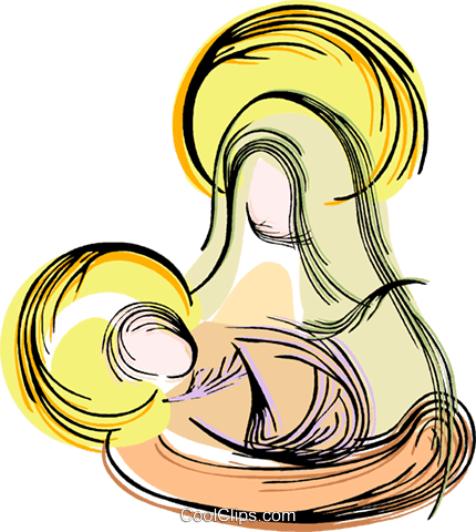 430x480 Nativity Scene Royalty Free Vector Clip Art Illustration Vc044409