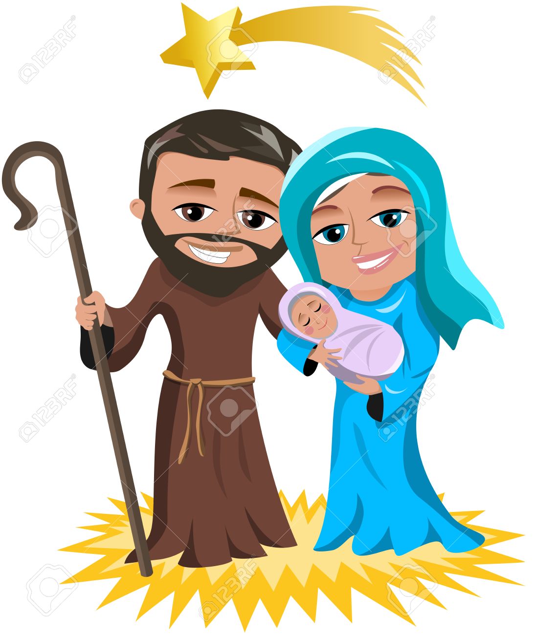 1094x1300 Christmas Nativity Scene With Joseph And Mary Holding Jesus