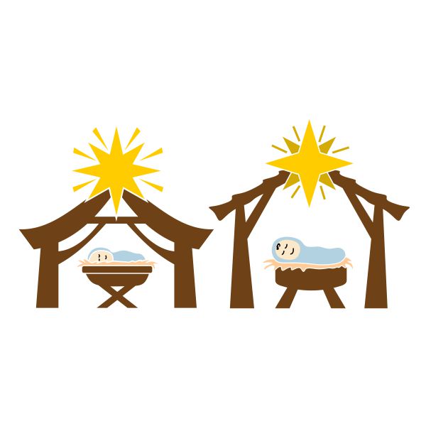 600x600 Nativity Scene Cuttable Design