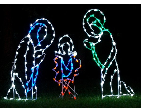 600x477 Queens Of Christmas Nativity Scene Led Light Christmas Decoration