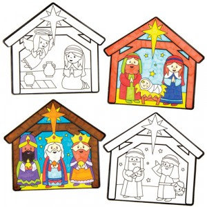 300x300 Nativity Colour In Window Decorations