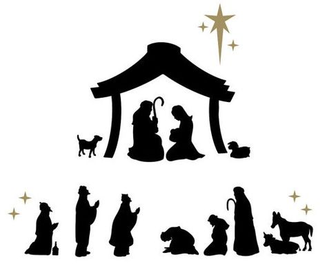 474x383 Nativity Scene Decals By Davet Designs Crochet Snowflakes