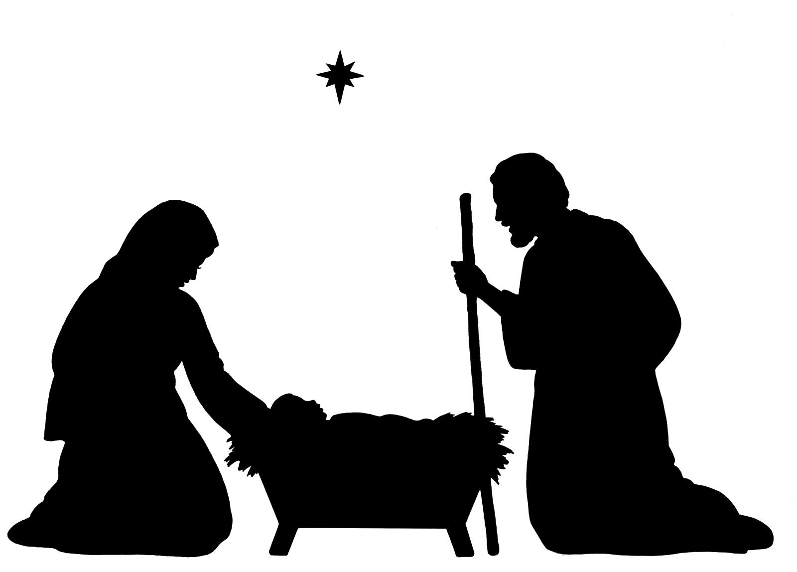 1600x1148 Best Silhouette Clip Art Christmas Border Clipart Nativity Pictures