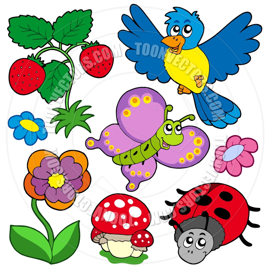 940x940 Cartoon Spring Time Nature Collection By Clairev Toon Vectors