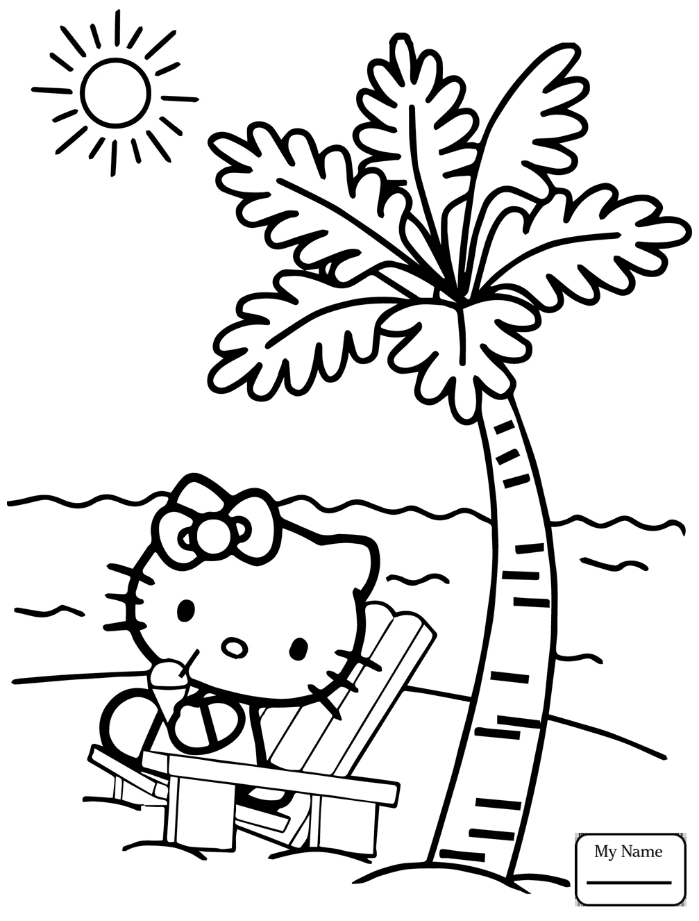 1007x1326 Coloring Pages For Kids Nature Seasons Beach Chair And Umbrella