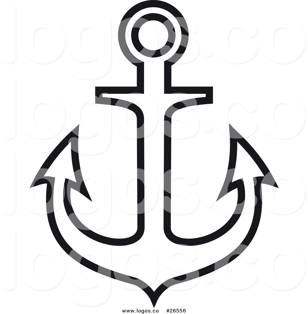 1024x1044 Royalty Free Vector Logo Of A Large Nautical Anchor Outline By