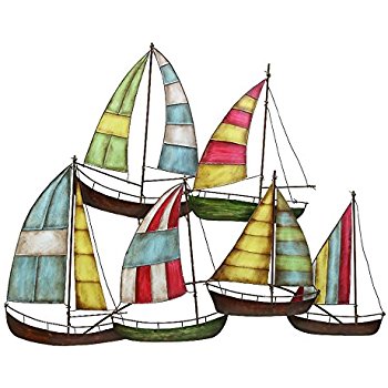 350x350 Deco 79 Metal Sailing Boat Decor A Perfect Nautical